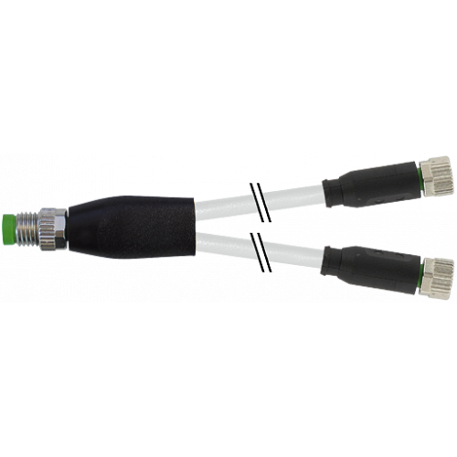 7000-87001-2100030 Y-Distributor M8 male / M8 female 0° A-cod.