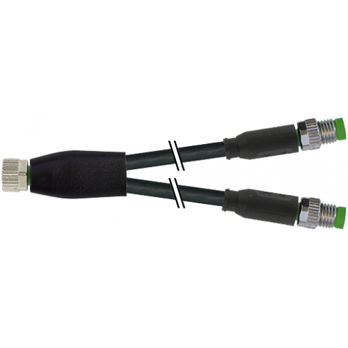 7000-87251-6100030 Y-Distributor M8 female / M8 male 0° A-cod.