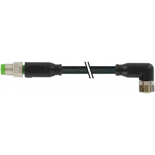 7000-89521-6400100 M8 male 0° / M8 female 90° A-cod. shielded