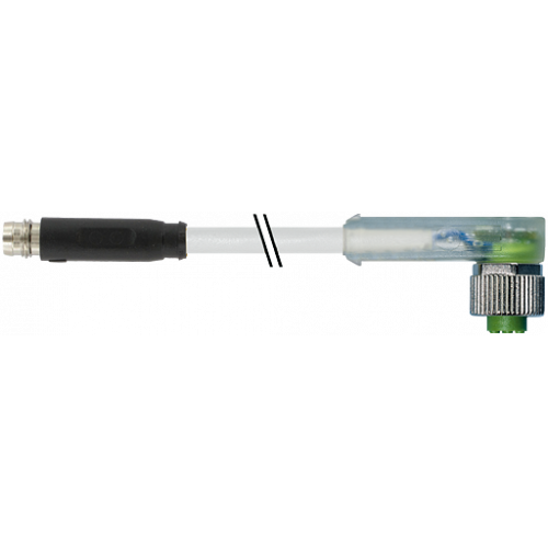 7000-88401-2300750 M8 male 0° snap-in/M12 fem. 90° A-cod.screw-in LED