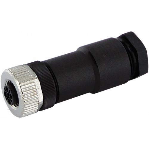 7000-P6411-0000000 M12 female 0° S-coded field-wireable