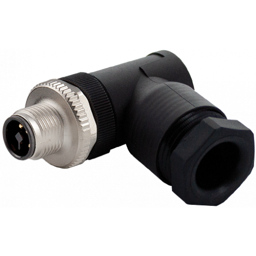 7000-P7401-0000000 M12 male 90° T-coded field-wireable
