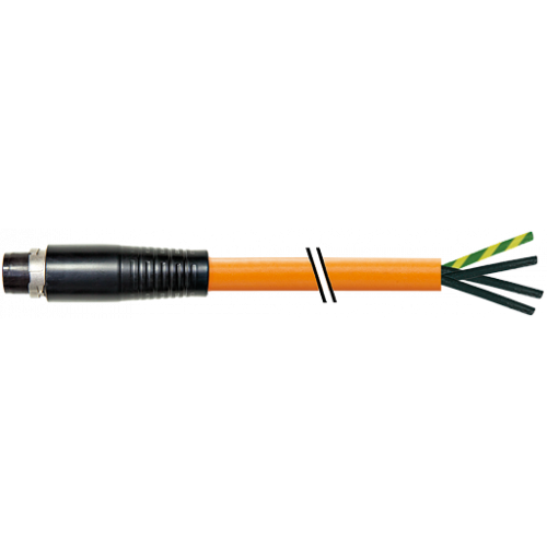 7000-P8001-P120100 MQ15-X-Power male 0° shielded with cable