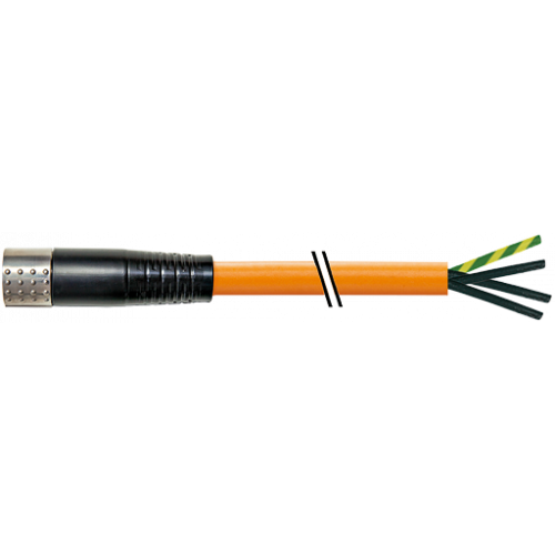 7000-P8021-P123000 MQ15-X-Power female 0° shielded with cable