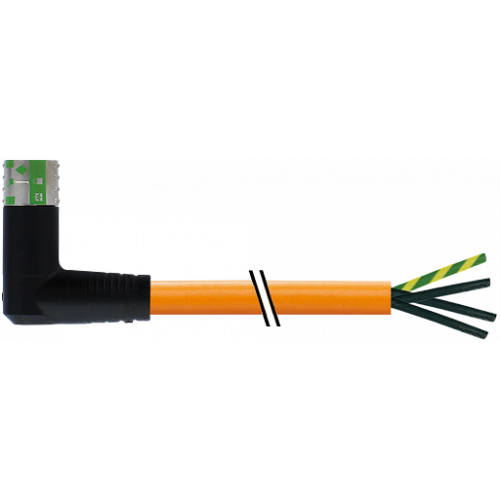 7000-P8031-P120100 MQ15-X-Power female 90°right shielded with cable