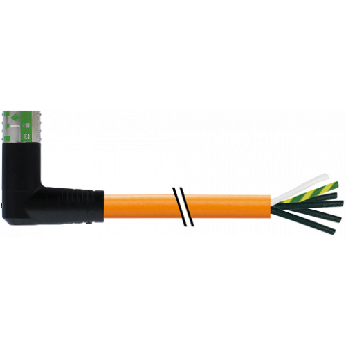 7000-P8331-P114000 MQ15-X-Power female 90° right shielded with cable
