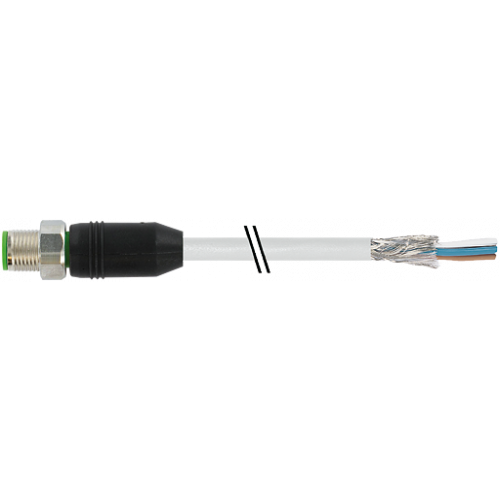7002-13101-3510500 M12 male 0° A-cod. with cable shielded V2A