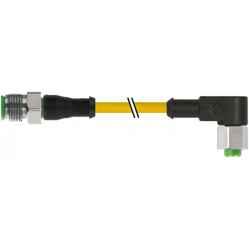 7004-40141-0350350 M12 male 0° / M12 female 90° A-cod. V4A
