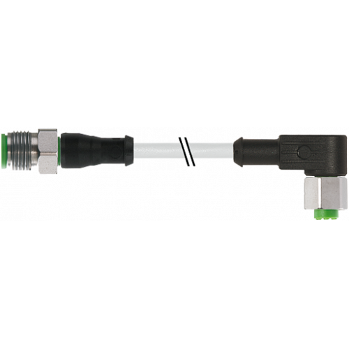 7004-40141-2150300 M12 male 0° / M12 female 90° A-cod. V4A