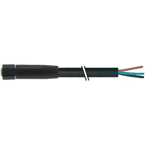 7003-08048-8280150 M8 female 0° A-cod. with cable V4A