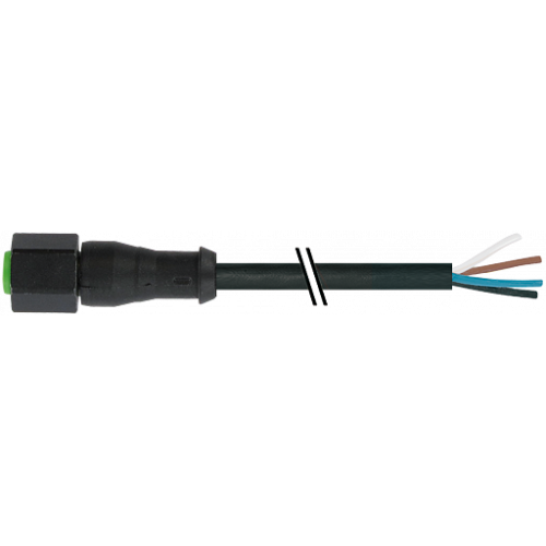 7003-12228-8280030 M12 female 0° A-cod. with cable V4A