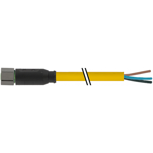 7004-08041-0100500 M8 female 0° A-cod. with cable V4A