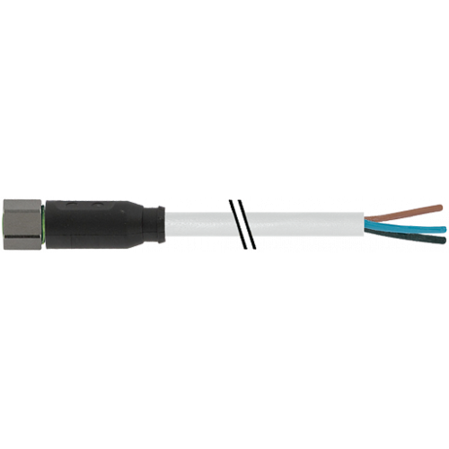 7004-08041-2300300 M8 female 0° A-cod. with cable V4A