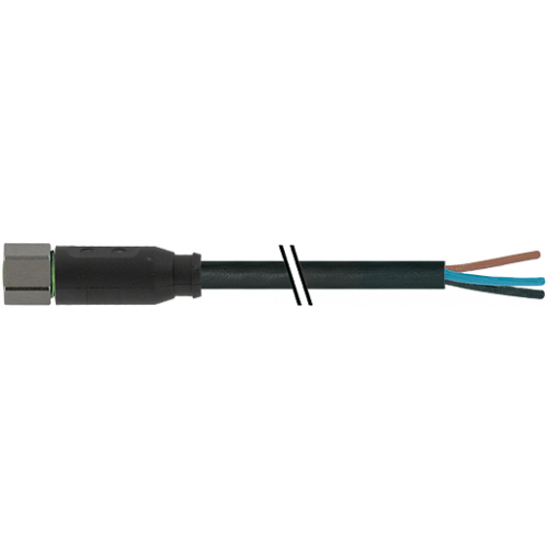 7004-08041-6100500 M8 female 0° A-cod. with cable V4A