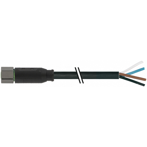 7004-08061-6110500 M8 female 0° A-cod. with cable V4A