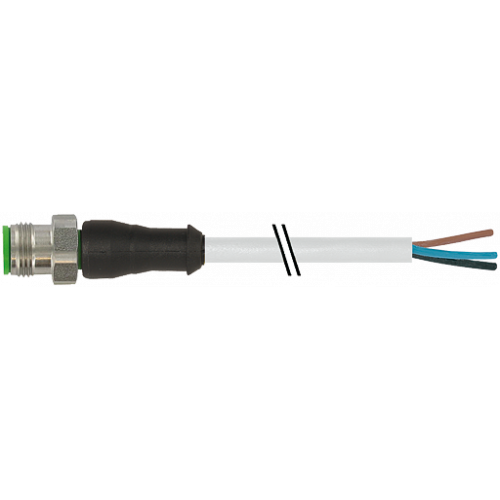 7004-12001-2130150 M12 male 0° A-cod. with cable V4A