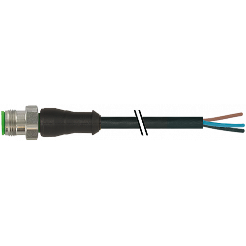7004-12001-6130050 M12 male 0° A-cod. with cable V4A