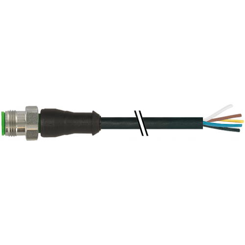 7004-12041-6150500 M12 male 0° A-cod. with cable V4A