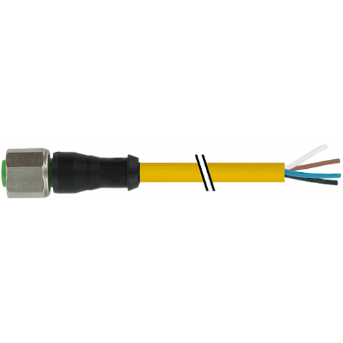 7004-12221-0341000 M12 female 0° A-cod. with cable V4A