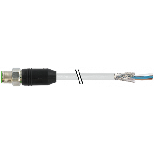 7004-17081-2943000 M12 male 0° A-cod. with cable shielded V4A