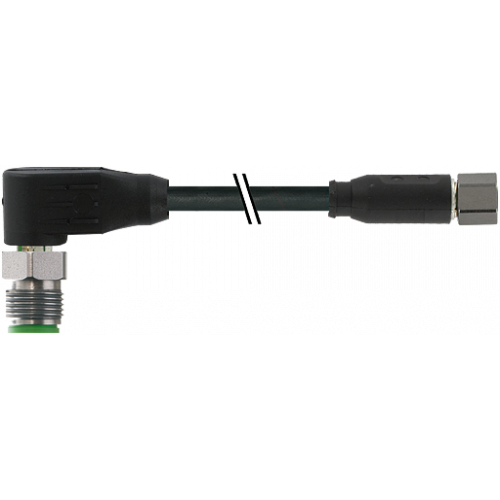 7004-43341-6400050 M12 male 90° / M8 female 0° A-cod. shielded V4A