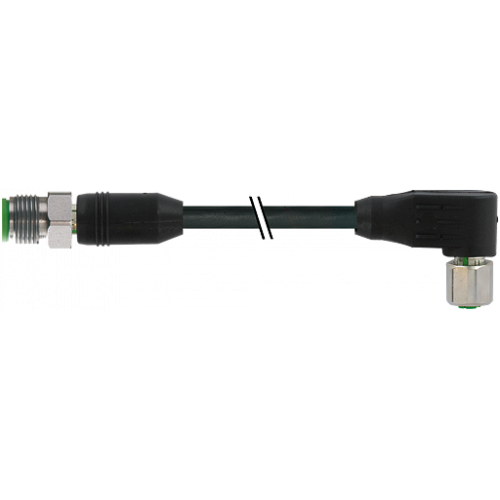 7004-53321-7030150 M12 male 0° / M12 female 90° A-cod. shielded V4A