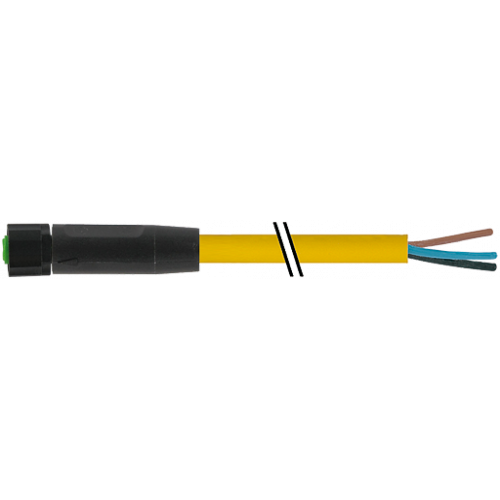 7005-08041-0500500 M8 female 0° A-cod. with cable Lite