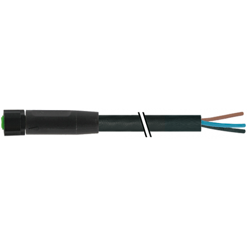7005-08041-6101000 M8 female 0° A-cod. with cable Lite