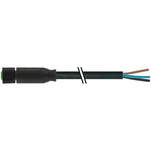 7005-08061-6110500 M8 female 0° A-cod. with cable Lite