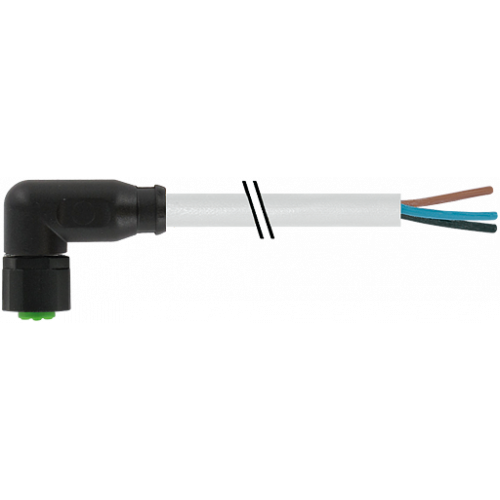 7005-08081-6100500 M8 female 90° A-cod. with cable Lite