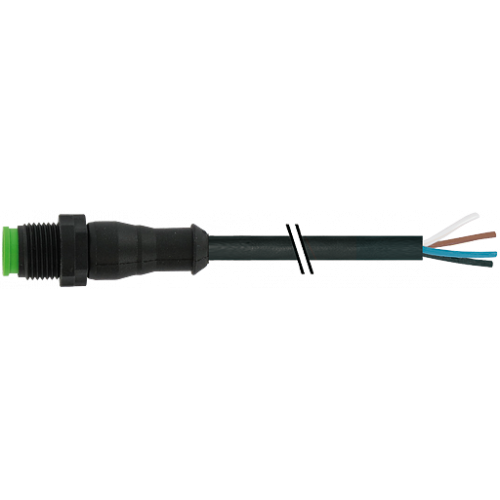 7005-12021-6140150 M12 male 0° A-cod. with cable Lite