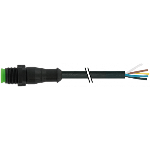 7005-12041-6150030 M12 male 0° A-cod. with cable Lite