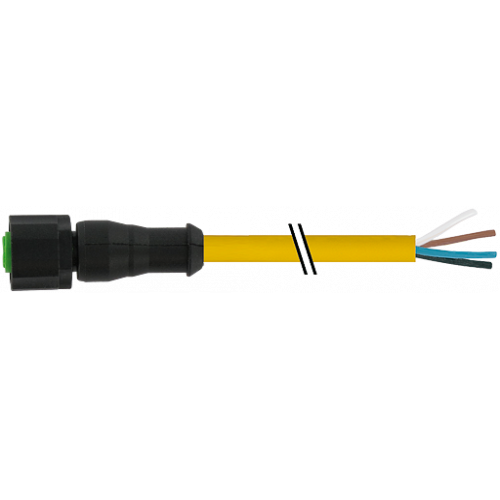 7005-12221-0540500 M12 female 0° A-cod. with cable Lite