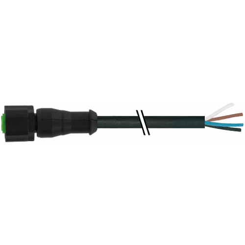 7005-12221-6340150 M12 female 0° A-cod. with cable Lite