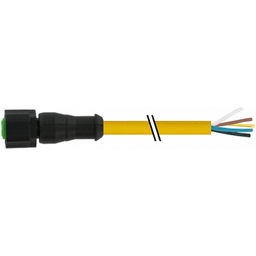 7005-12241-0351000 M12 female 0° A-cod. with cable Lite