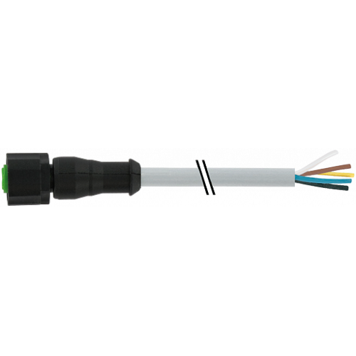 7005-12241-2150300 M12 female 0° A-cod. with cable Lite