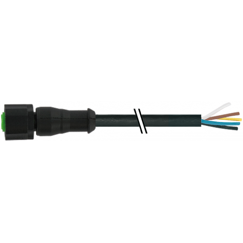7005-12241-6190500 M12 female 0° A-cod. with cable Lite