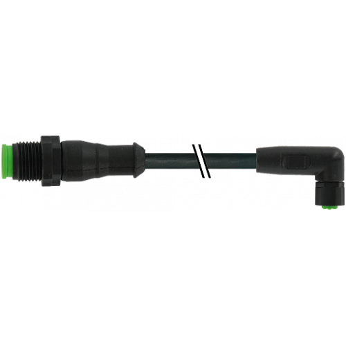 7005-40621-6110200 M12 male 0° / M8 female 90° A-cod. Lite