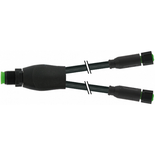 7003-40828-8280060 Y-Distributor M12 male / M8 female 0° A-cod. V4A