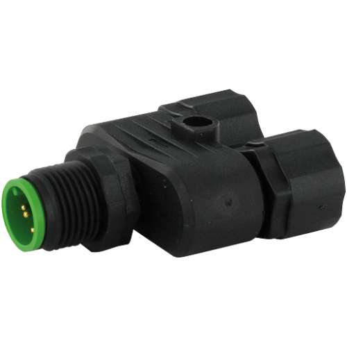 7005-41121-0000000 T COUPLER M12 LITE MALE / M12 LITE FEMALE 0°
