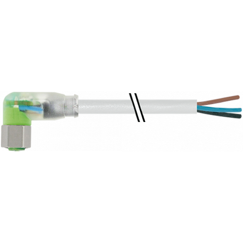 7014-08121-2100150 M8 female 90° A-cod. with cable LED F&B