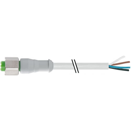 7014-12221-2140100 M12 female 0° A-cod. with cable F&B