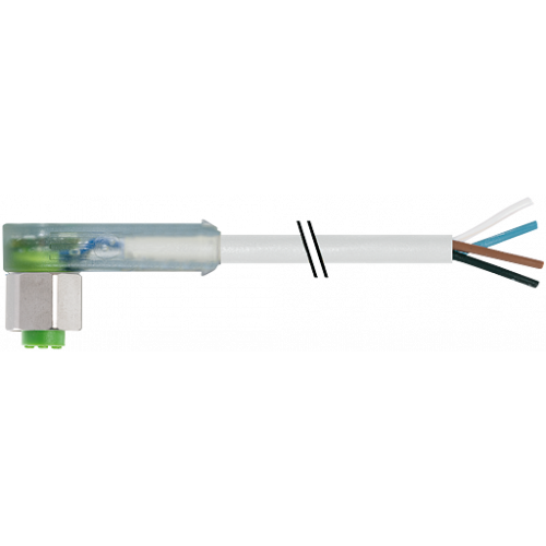 7014-12421-2140150 M12 female 90° A-cod. with cable LED F&B