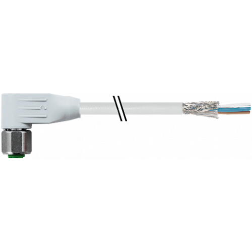 7014-13281-2030150 M12 female 90° A-cod. with cable shielded F&B