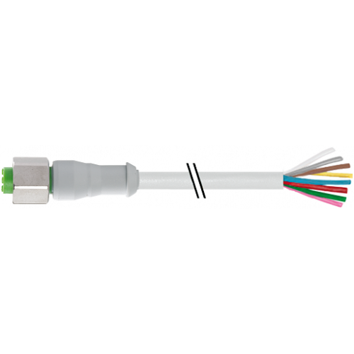 7014-17041-2070150 M12 female 0° A-cod. with cable F&B