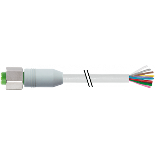7014-19041-2091500 M12 female 0° A-cod. with cable F&B