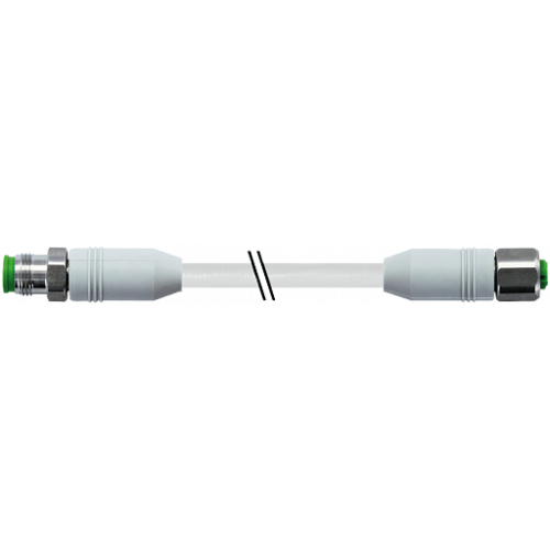 7014-40501-2010030 M12 male 0° / M12 female 0° A-cod. shielded F&B