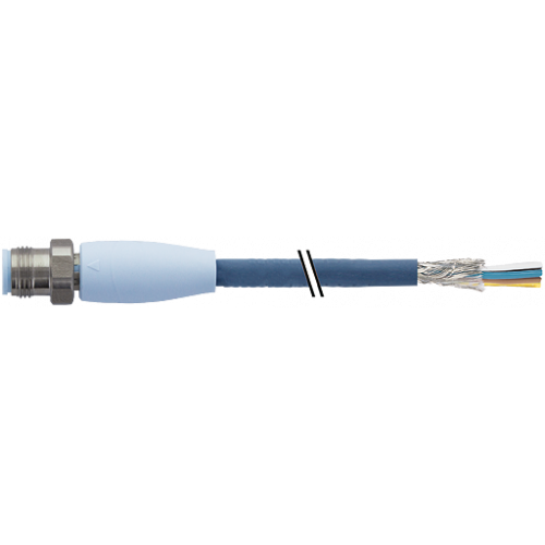 7024-13101-3721000 M12 male 0° A-cod. with cable shielded F&B Pro