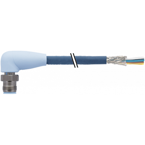 7024-13121-3700150 M12 male 90° A-cod. with cable shielded F&B Pro
