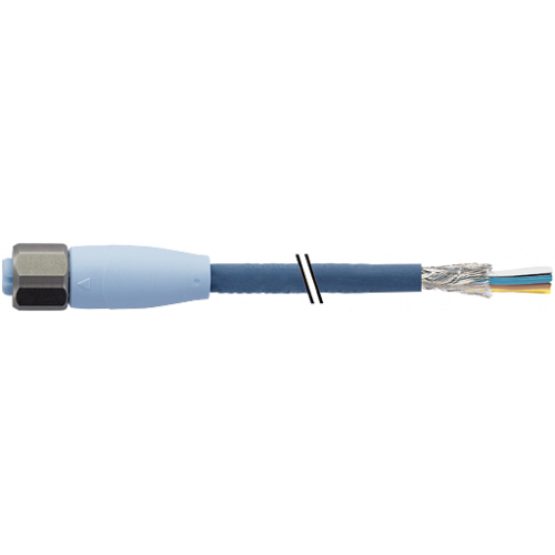 7024-13221-3720150 M12 female 0° A-cod. with cable shielded F&B Pro
